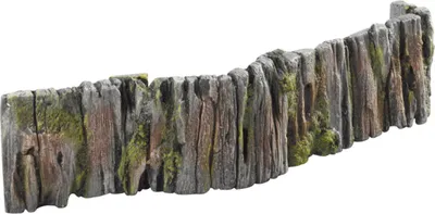 Imagen del producto de Aqua Della Stone, barrera decorativa, disponible en color marrón, verde o gris, fabricada en resina, apta para agua dulce y agua salada, 1 unidad, 380 mm de longitud, 100 mm de ancho