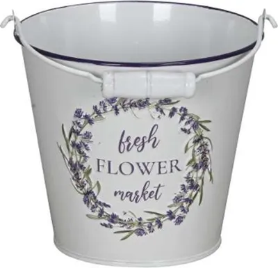 Produktbild von Metalleimer Lavendel I Shabby Chic I Ø14xH12.5cm