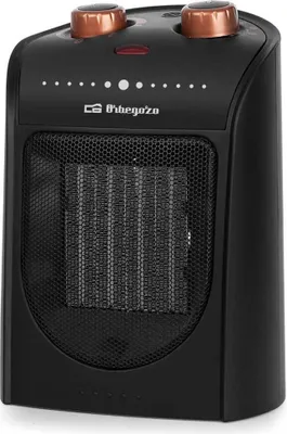 Produktbild von Orbegozo CR 5038, Elektrischer Raumheizlüfter, Keramik, Drinnen, Tisch/Bank, Flur, Tisch, Schwarz, Drehregler