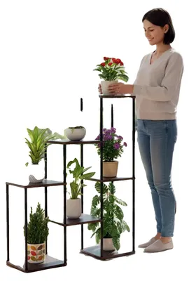 Produktbild von Pflanzenständer, 5-stufiges Design, Industrie-Stil, XY239