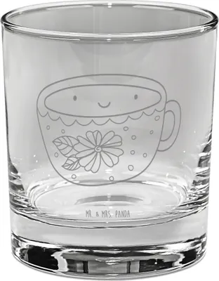 Produktbild von Mr. & Mrs. Panda Tumbler Kaffee Tasse - Transparent - Geschenk, Genuss, Liebe, gravur glas, Longdrinkglas, Glücklich, Gute Laune, für Gin, Cocktailglas, Geschmack