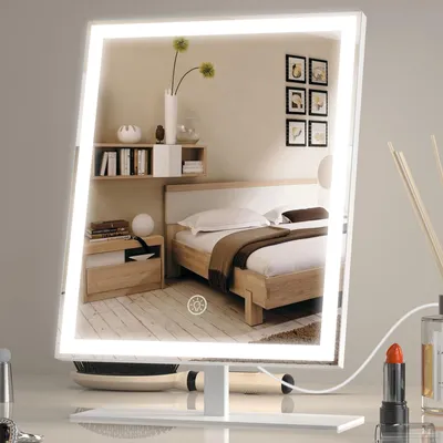 LED-Make-up-Spiegel 30 cm, 3 Farbmodi, dimmbar, Touch-Bedienung