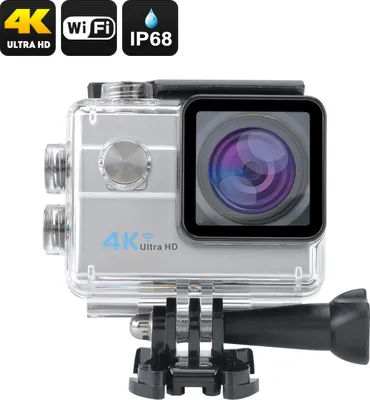 Zdjęcie produktu dla Wodoodporna kamera sportowa Wi-Fi 4K (srebrna)
