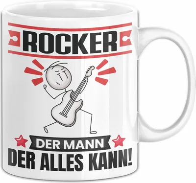 Produktbild von Rocker Tasse Geschenk für Rocker Der Mann Der Alles Kann Geschenkidee zum Geburtstag (Weiß)