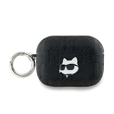 Produktbild von Karl Lagerfeld KLAP2PGCHPK AirPods Pro 2 (2022/2023) cover schwarz Monogram Choupette Head Schutzhülle