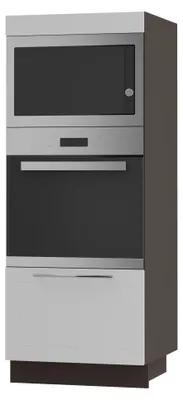 Produktbild von Backofenschrank KVANTUM Teilauszug 60cm Korpus- & Frontfarbe wählbar (Q-D5AM/60/154),weiß matt,lava