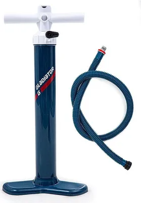 Produktbild von Doppelhubpumpe für SUPs & Kajaks mit Manometer, 27 psi, 65x28 cm, 130 cm Schlauch