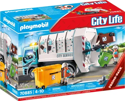 Produktbild von PLAYMOBIL City Life 70885 Müllfahrzeug mit Blinklicht