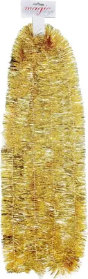 Produktbild von Girlande 7,5 cm breit 270cm Kunststoff gold