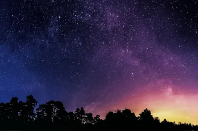 Produktbild von Sternenhimmel Kunstdruck Bild - Sternenklarer Nacht-Himmel (80 x 120 cm)
