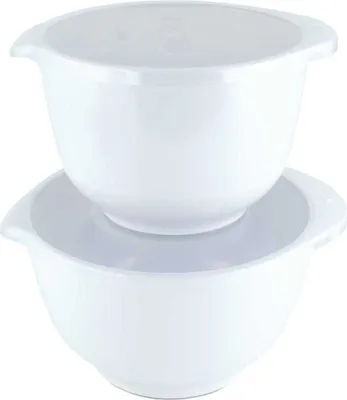 Produktbild von ROSTI Schüssel 2-er Set MARGRETHE weiss ca 2+3L mit Deckel | RO-244726
