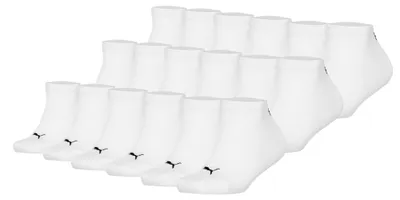 Produktbild von PUMA Kinder Sneakersocken 18er Pack - Plain Sneaker ECOM 18P, Logo, einfarbig Weiß 35-38