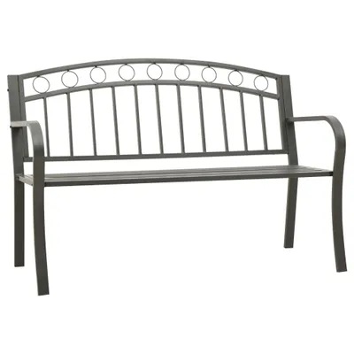 Image de Banc de jardin Gris 120 cm Acier