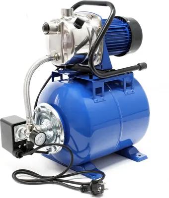 Produktbild von Wiltec Hauswasserwerk 1200W 3400l/h Hauswasserautomat mit Druckschalter und Membrankessel 19l Druckkessel Gartenpumpe Wasserpumpe Brauchwasserpumpe Regenwasserpumpe