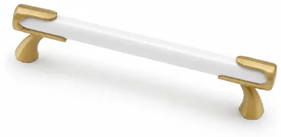 Produktbild von Möbelgriff Küchengriffe Schrankgriff Bügelgriff Schubladengriffe 301  Gold - Weiß 128 mm