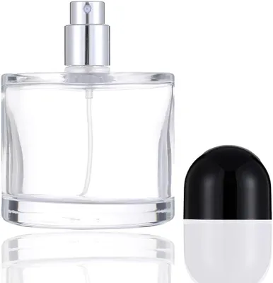 Produktbild von Nachfüllbare Kosmetik-Sprühflasche aus Glas mit Sprühzerstäuber (schwarz, 100 ml)