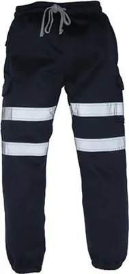 Produktbild von YOKO HV016T | Hi Vis Jogging Bottoms - Farbe: Navy - Größe: 3XL