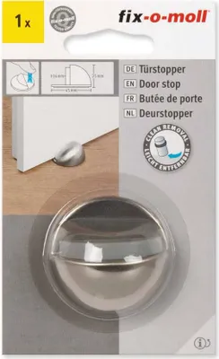 Produktbild von Türstopper Metall poliert 45 mm x 25 mm fix-o-moll