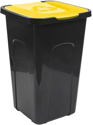 Produktbild von 50L Abfallbehälter mit Klappdeckel Gelb