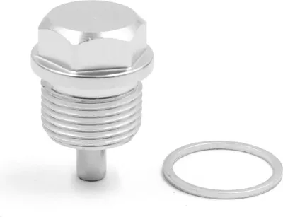 Image de Bouchon Vis Vidange M20 x 1.5 Carter d'Huile Moteur Voiture Aluminium Argenté