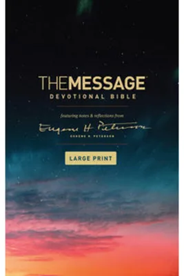 Zdjęcie produktu dla The Message Devotional Bible, Large Print (Softcover)