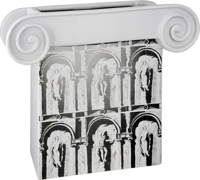 Obrázok produktu pre GILDE Váza, "Ionic", keramika, grau, , d. 10,5 cm, v. 25 cm, hl. 22 cm 34365