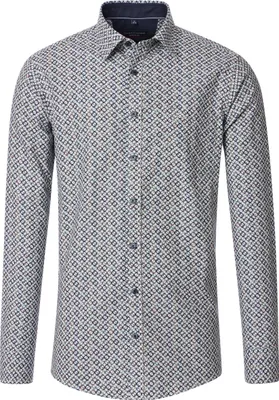 Produktbild von CASAMODA Herren Freizeithemd Langarm Kent Casual Blau gemustert M