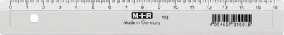 Image de Règle M+R, plastique, 16 cm, transparente