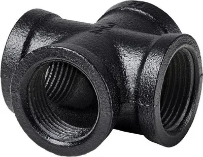 Produktbild von Dolle Kreuz für Pipe-Regalsystem 90° 20 mm (3/4) schwarz matt