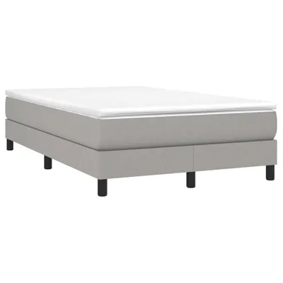 Produktbild von Boxspringbett mit Matratze Hellgrau 120x200 cm Stoff