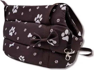 Produktbild von Hundetasche Tragetasche Transporttasche Hundebox Hundetragetasche  [ Braun mit Motiv ]