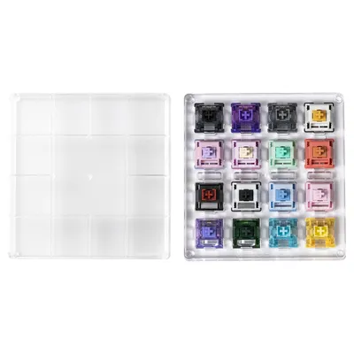 Produktbild von Testeur de commutateurs Akko à 16 emplacements avec commutateurs linéaires/tactiles/magnétiques pour clavier mécanique HE Gaming (modèle aléatoire)