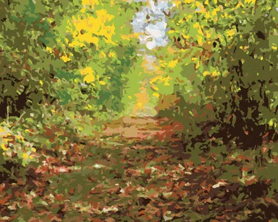 Produktbild von Zuty - Malen nach Zahlen - FUSSGÄNGERZONE IM WALD, 40x50 cm, ohne Keilrahmen