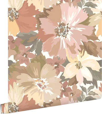 Obrázok produktu pre ESTAhome Tapete Blumen Terrakotta und Terrakottarosa 50 x 900 cm