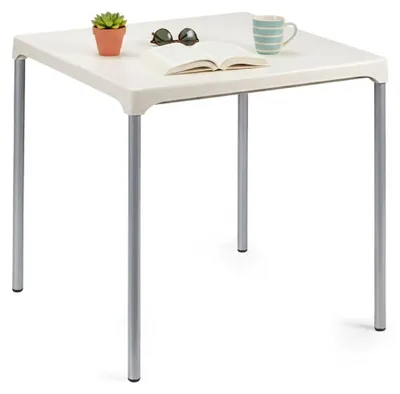 Produktbild von Brownstown - Gartentisch, 75x75x72h cm Weiß, 4 Sitze  Italy