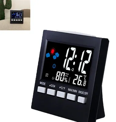 Produktbild von Wecker, Digitaler Reisewecker, Digitaluhr Batteriebetrieben Bettseite Tischuhren Uhr Wecker Batteriebetrieb Digital Temperaturanzeige Innentemperatur