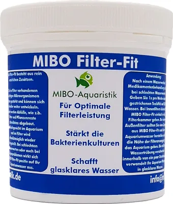 Produktbild von MIBO Filter-Fit 200g Aquarium Pflege Filteraktivator Wasserklärer auf Naturbasis beseitigt Trübungen
