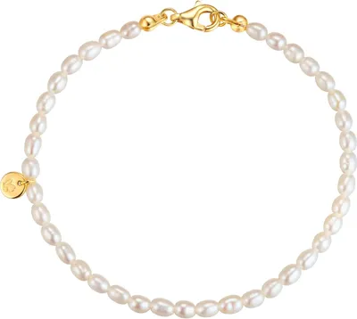 Produktbild von Glanzstücke München Perlen-Armband Sterling Silber Süßwasser-Zuchtperle 50084095