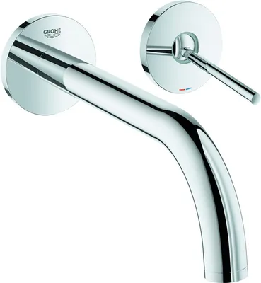 Produktbild von Grohe 2-Loch-Waschtischbatterie ATRIO Wandmontage chrom