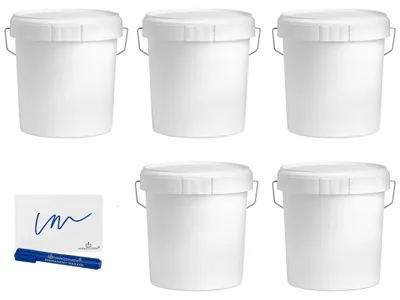 Produktbild von Set von 5 Luftdichten Plastikbehältern mit Deckel