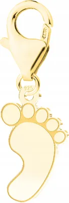 Productafbeelding van Gouden hanger, kindervoetjes, familie, zilver 925