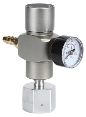 CO2-Druckregler mit 3/8"-TR21.4-Adapter, 30 Psi, Kupfer