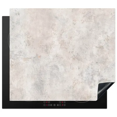 Obrázek produktu pro KitchenYeah® Krycí deska na sporák beton - šedá - bílá, 59x52cm, dekorace do kuchyně, keramický kryt varné desky, krycí deska na varnou desku