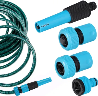 Obrázek produktu pro KOTARBAU® Sada přípojek pro zahradní hadice 4dílná 3/4" PVC nastavitelná rychlospojka pro zahradní postřikovače kohoutková přípojka přípojky pro zastavení vody pro zahradní hadici přípojka pro zahradní hadici 3/4 palce