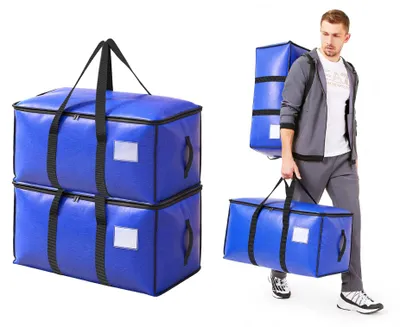 Image de Sac de rangement - Capacité de 72 litres - Sac de déménagement robuste - Bleu
