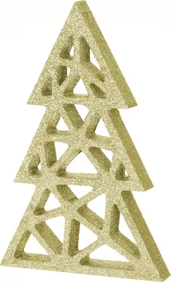 Produktbild von Holzdeko GLITZER Gold WEIHNACHTSBAUM 30cm