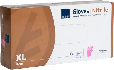 Produktbild von Abena Nitril-Handschuhe Puderfrei Rosa XL – 100 Stück