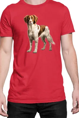Immagine prodotto di Maglietta da uomo Dogs Breeds Brittany Dog Breed 005, Man M , Rouge