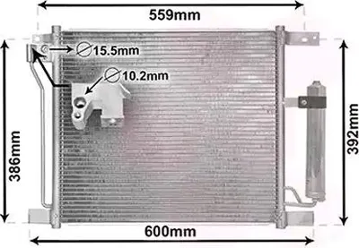 Produktbild von VAN WEZEL 13015401 Kondensator Klimaanlage Klimakondensator für NISSAN JUKE (F15) +Trockner