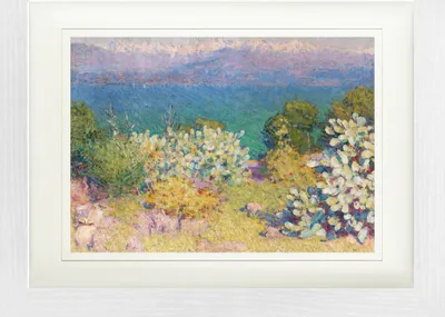 Produktbild von John Peter Russell Gerahmtes Bild Mit Edlem Passepartout | Wand-Bilder | Im Bilderrahmen - Am Morgen, Die Seealpen Von Antibes, 1890-1891 (30 x 40 cm)